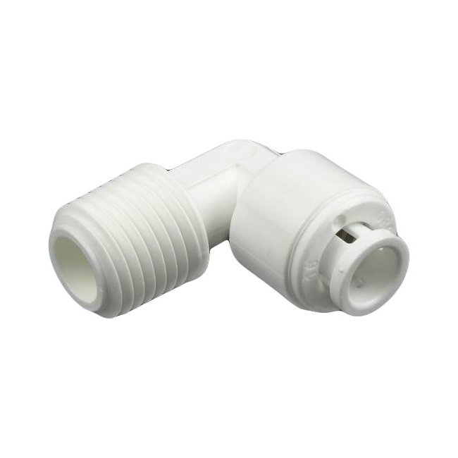 Equerre mâle fixe, tubing 1/4", filetage 1/4" NPTF