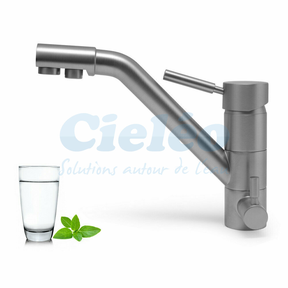 Robinet 3 voies mat bross&eacute; Gliano BR307-BN