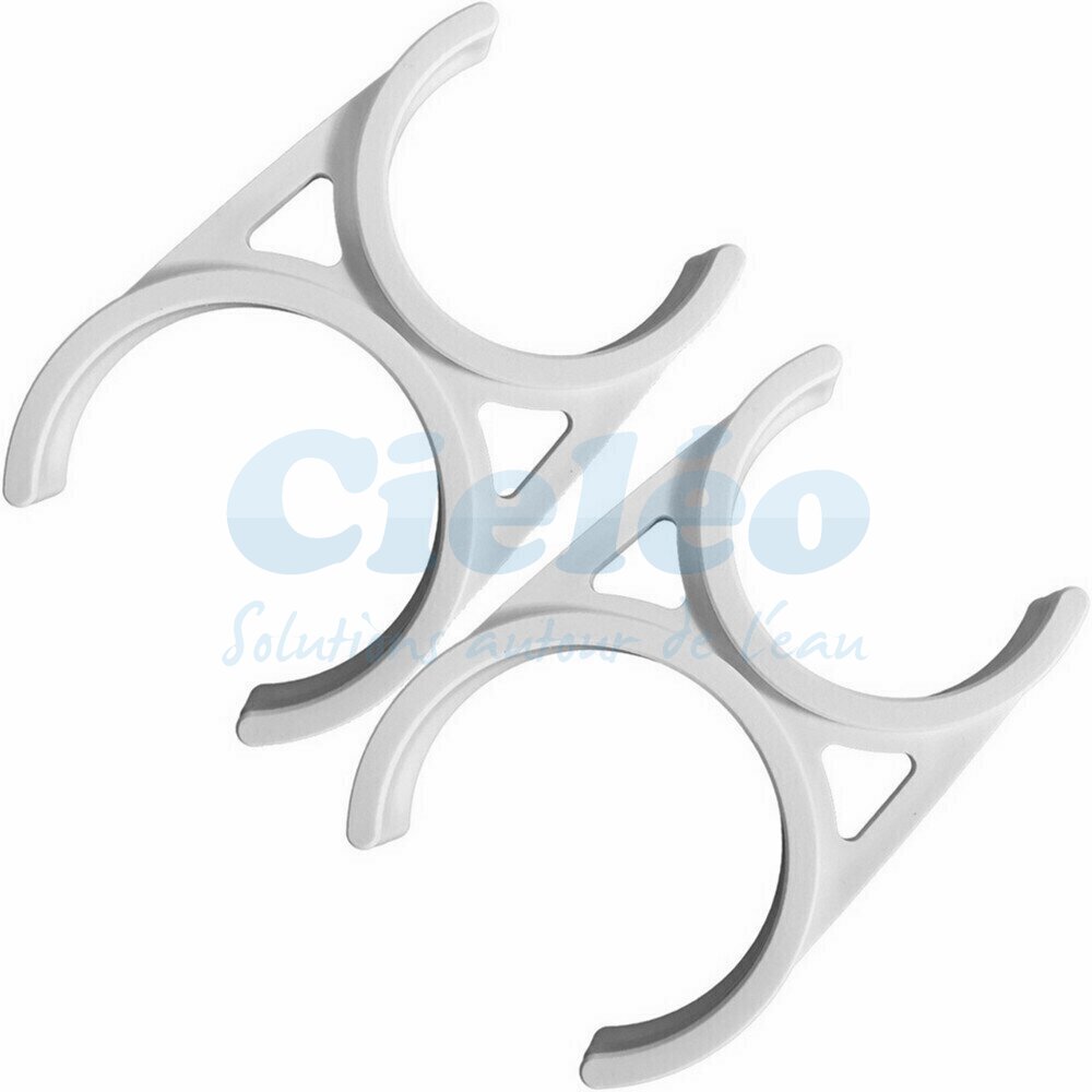 Clip double cartouche en ligne 2" x 2.5" - lot de 2