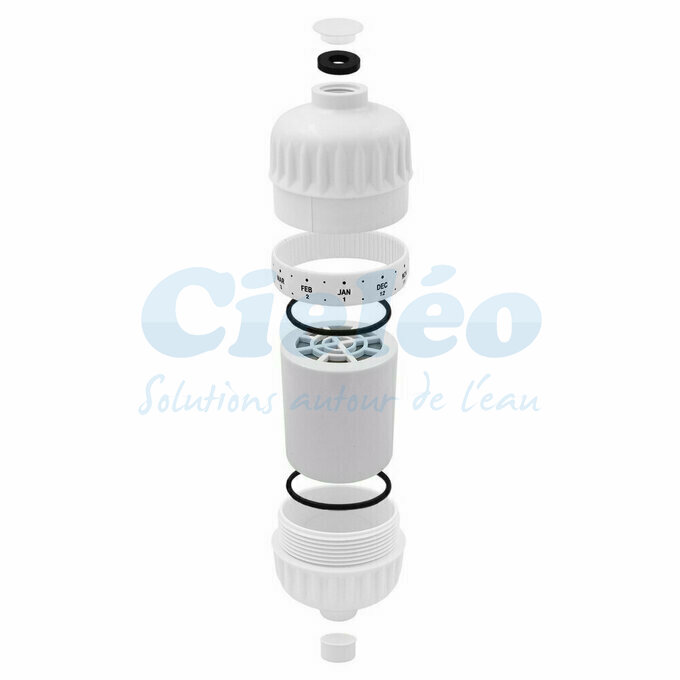 Vue clate filtre douche Classic