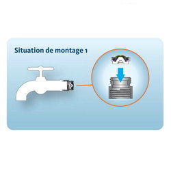 Montage 1 rgulateur dbit CF 8 l/min