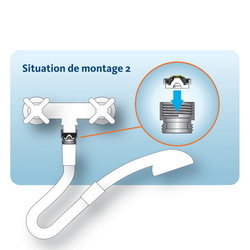 Montage 2 rgulateur dbit CF 8 l/min