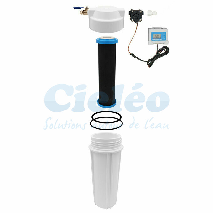 Vue clate filtre sous vier Hydropure digital cartouche XM
