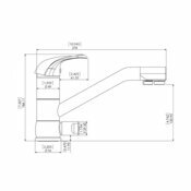Dimensions robinet 3 voies classique chrom