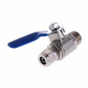 Raccord filetage 1/4" avec vanne pour tubing 1/4"
