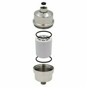 Vue clate filtre douche inox