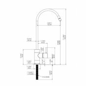 Dimensions du robinet haut pour osmoseur et filtre  eau