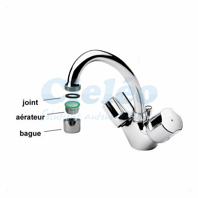 Montage mousseur conomiseur d'eau filetage femelle