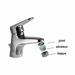 Montage mousseur économiseur d'eau filetage mâle