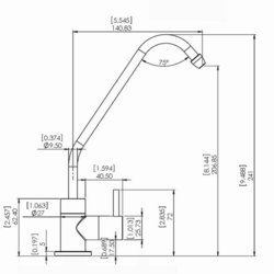 Dimensions du robinet standard Hydropure