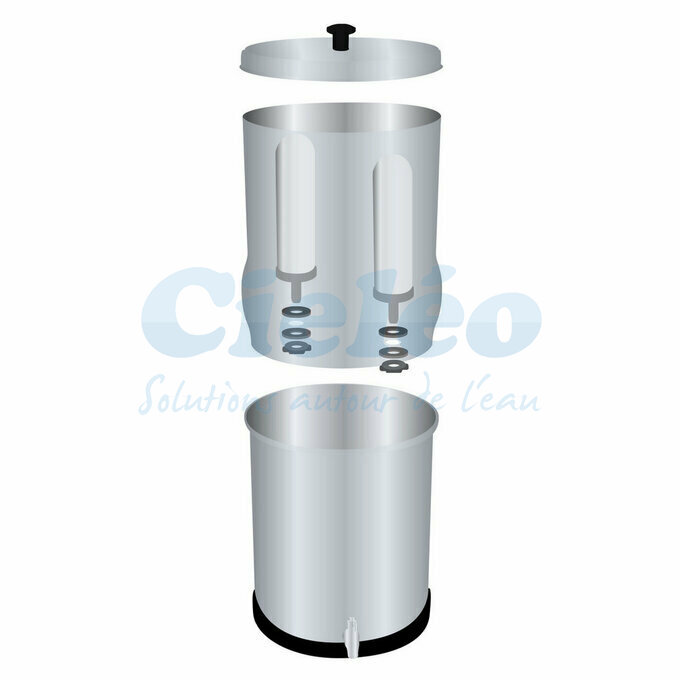 Assemblage Filtre gravitaire Hydropure 8,5 litres