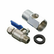 Connecteur d'eau 1/2" avec vanne 1/4"
