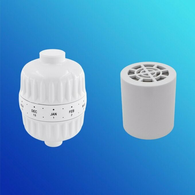 Pommeau De Douche Filtrant My Pureva - 4 Modes - Filtre PP Inclus - Flexible Inox 1,5 M - Économie D'eau 30% - Gris