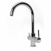 Robinet 3 voies chrom col de cygne Gliano BR301-C