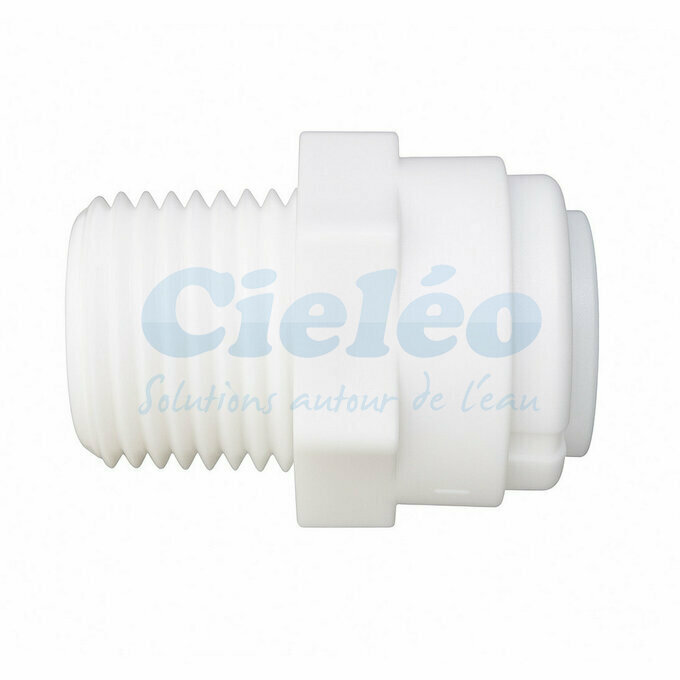 Union simple mâle, tubing 3/8", filetage 3/8" NPTF Union simple mâle, tubing 3/8", filetage 3/8" NPTF