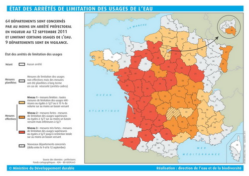 La sécheresse en Automne ? Usages de l'eau toujours restreints 